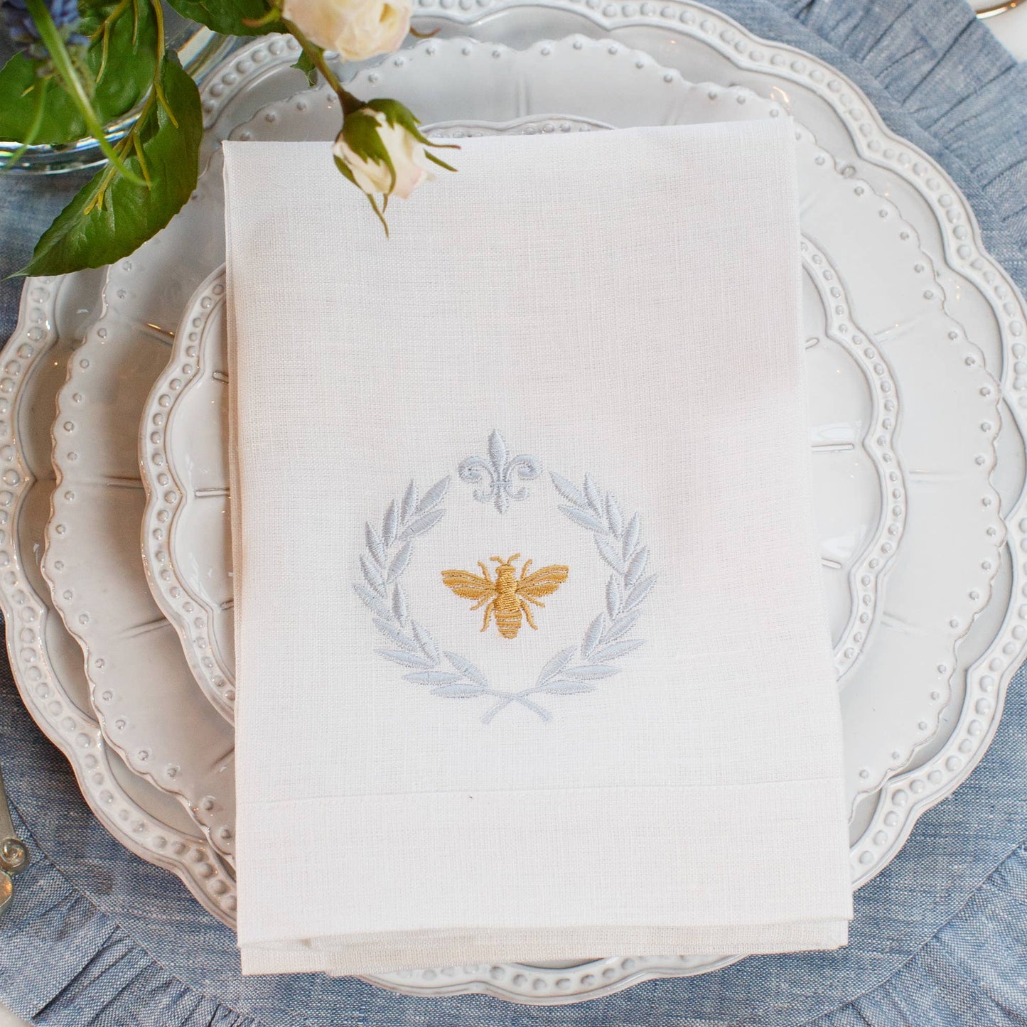 Italian Bee Tri-Fold Napkin (Set of 4)