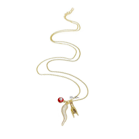 Lisa's Perfect Italian Horn Charm Necklace