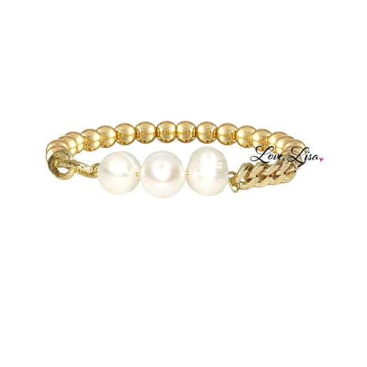 Kimberly Three Pearl Beauty Bracelet